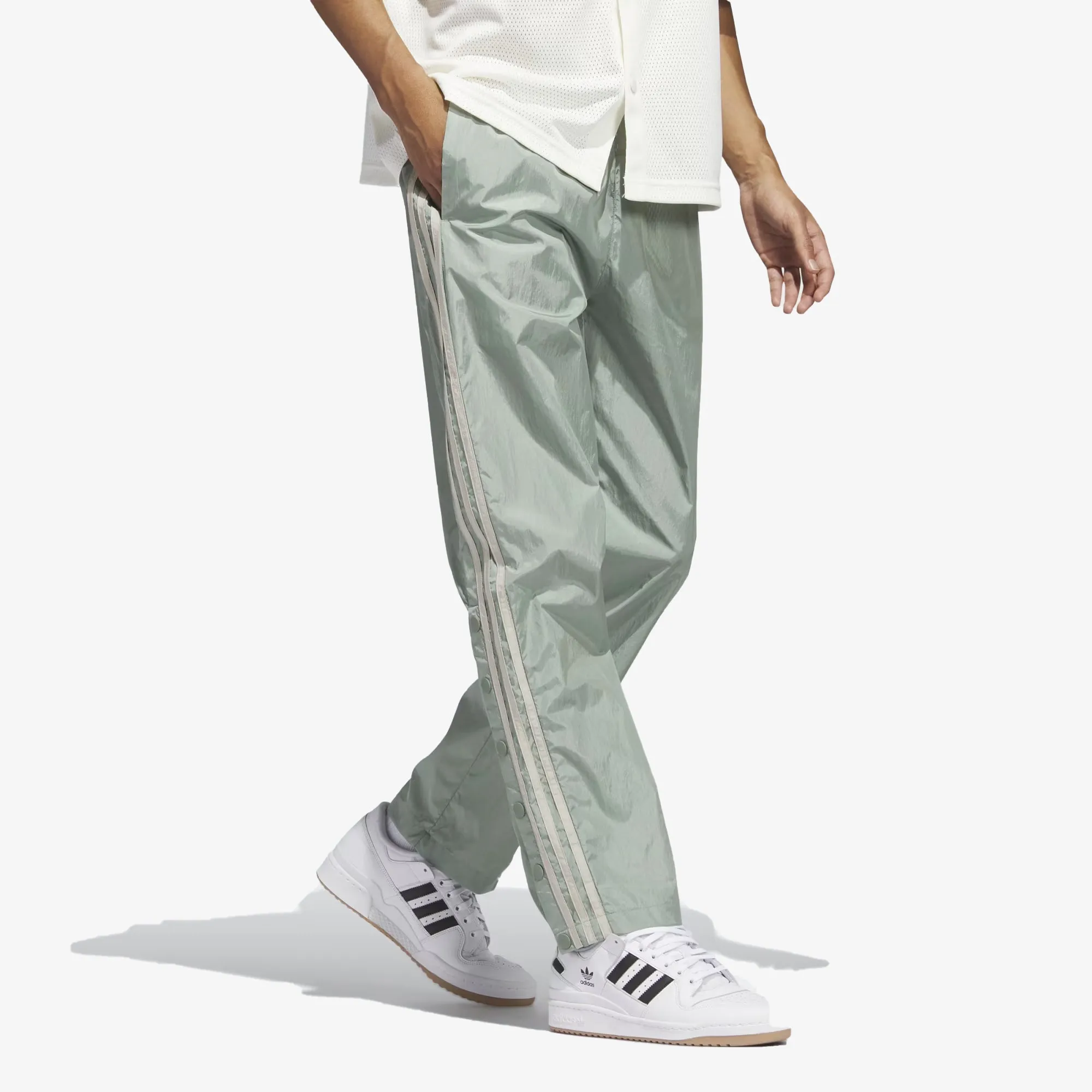 Adidas Originals | BASKETBALL WARM-UP PANTS  { SILVER GREEN