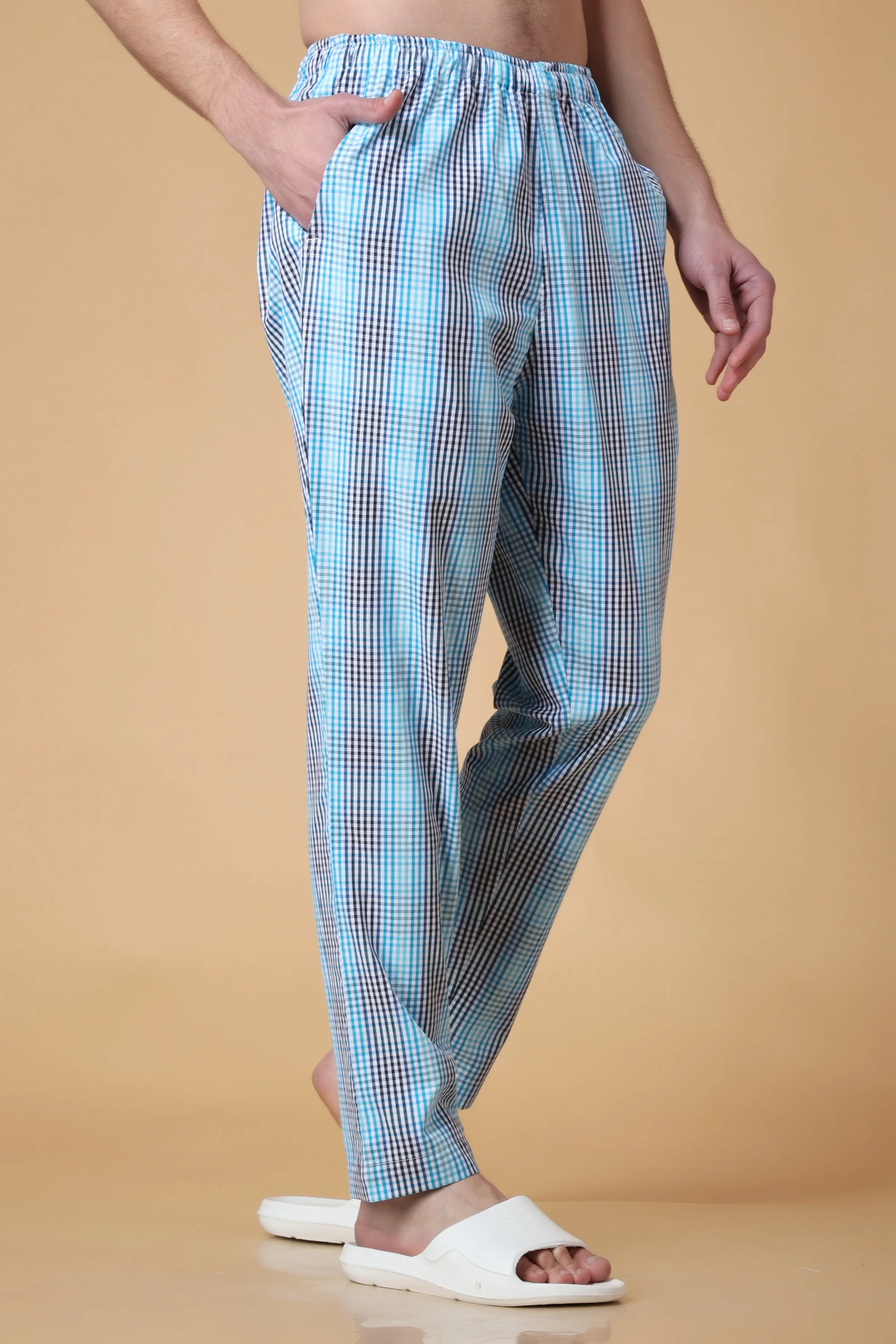 All The Blues Checked Pajama