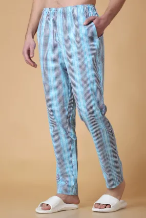 All The Blues Checked Pajama