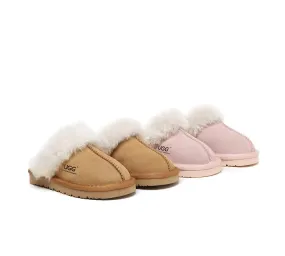 AUSTRALIAN SHEPHERD® UGG Kids Australian Sheepskin Wool Slippers Muffin