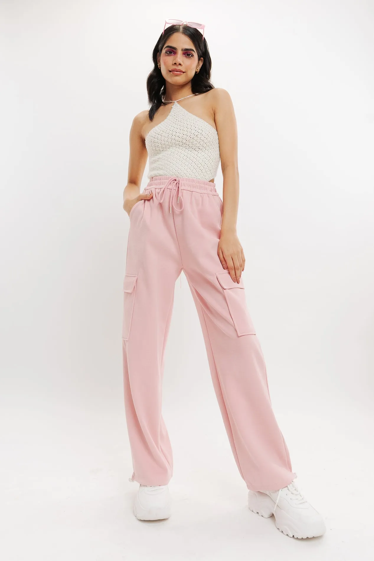 Baby Pink Cargo Pant