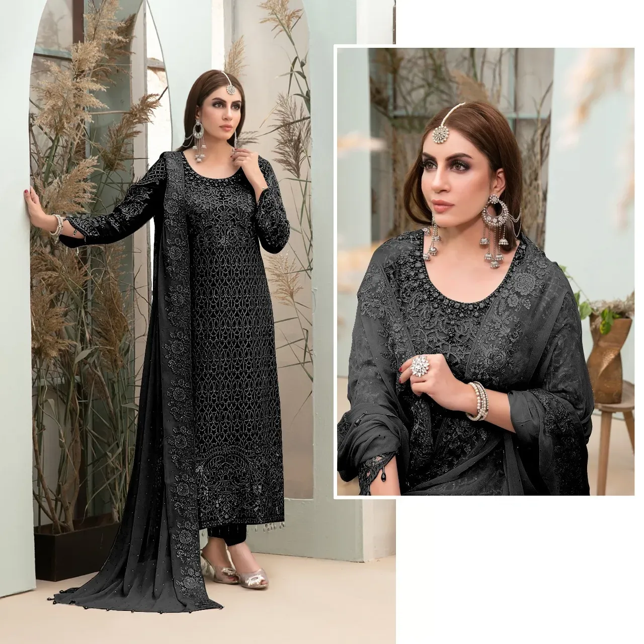 Beautiful Long Pakistani Salwar Kameez Suits