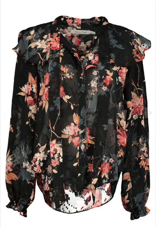 Bishop & Young - Selena Poet Blouse Night Bloom