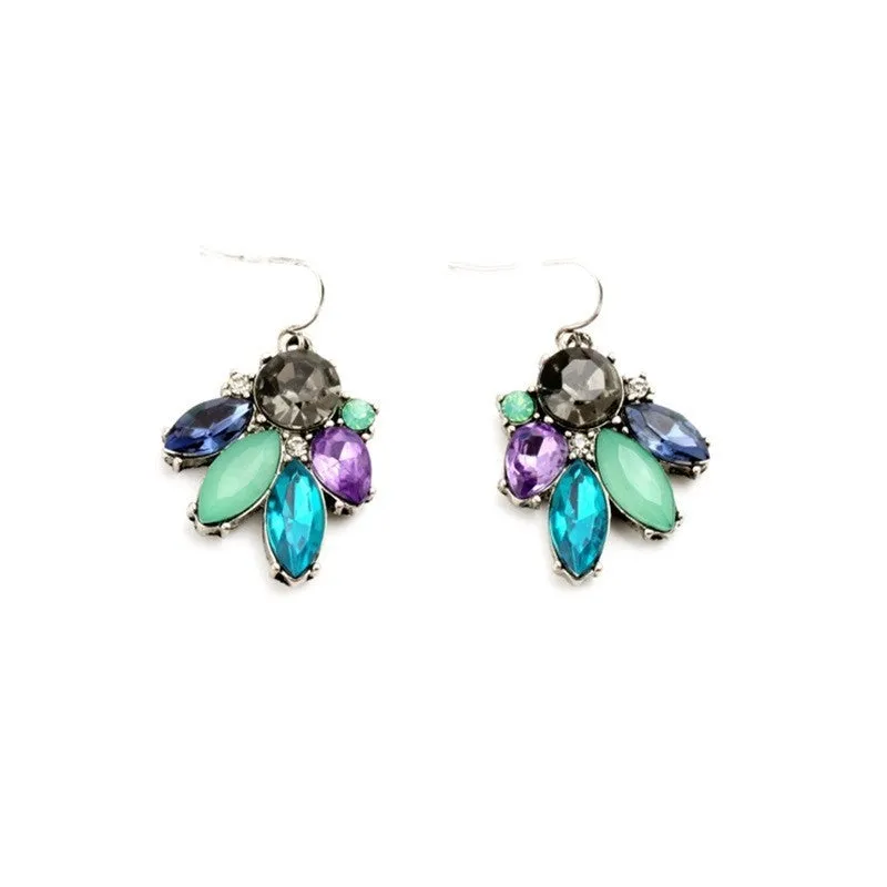 Blue Purple Drop and Dangle Earring