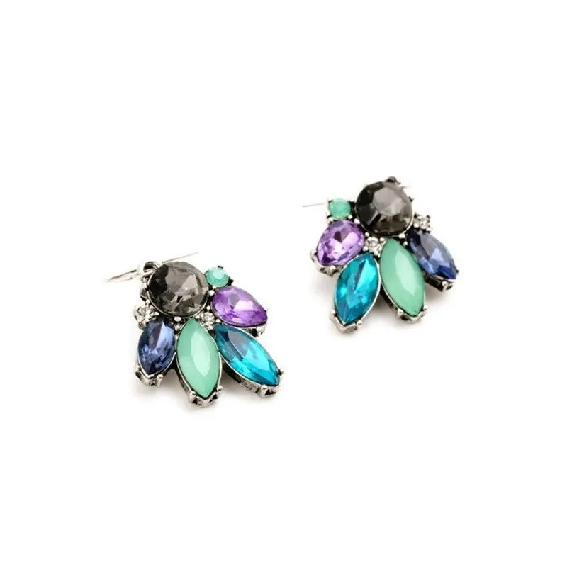 Blue Purple Drop and Dangle Earring