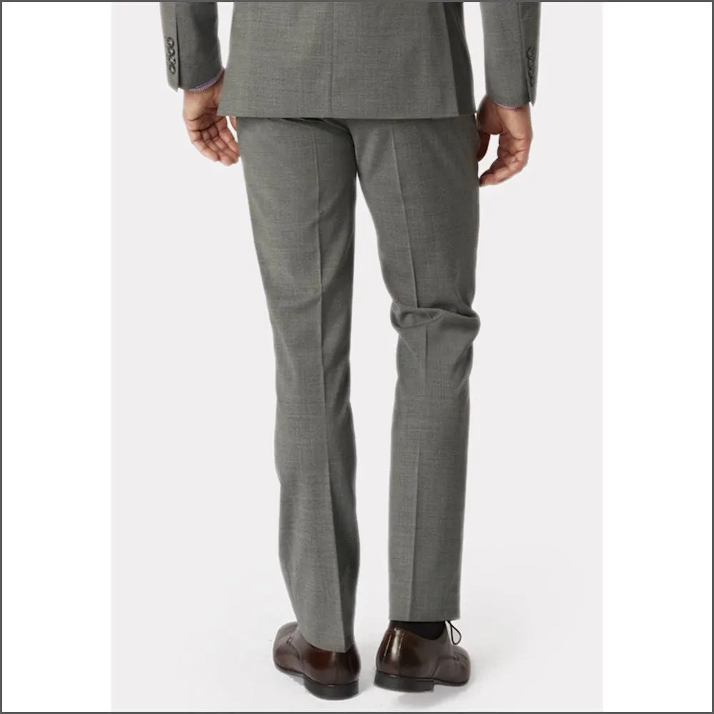 Brook Taverner Cassino Grey Fashion Fit Washable Crease Resistant Suit***