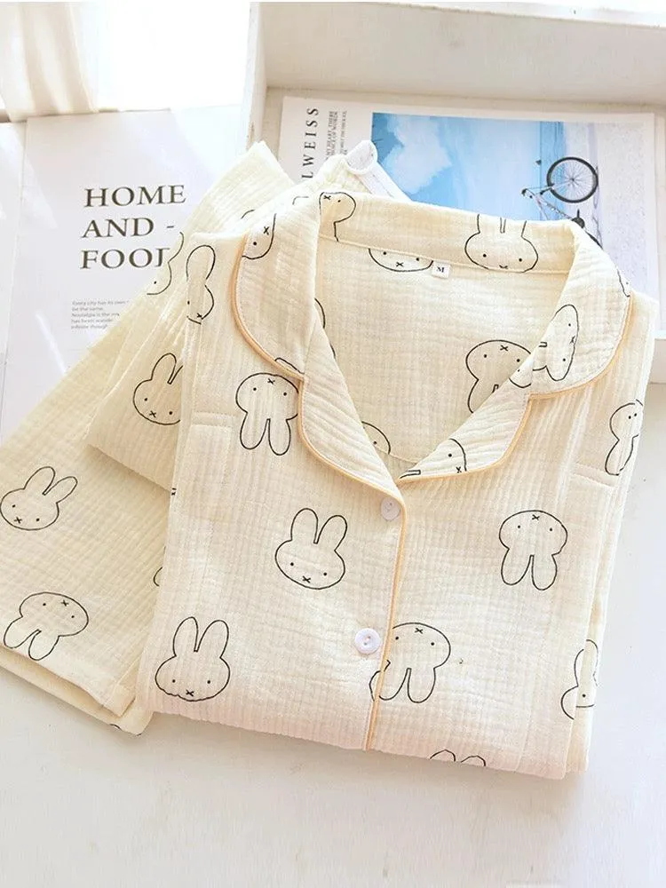 Cozy Bunny Cotton Crepe Nightsuits for Comfortable Sleep