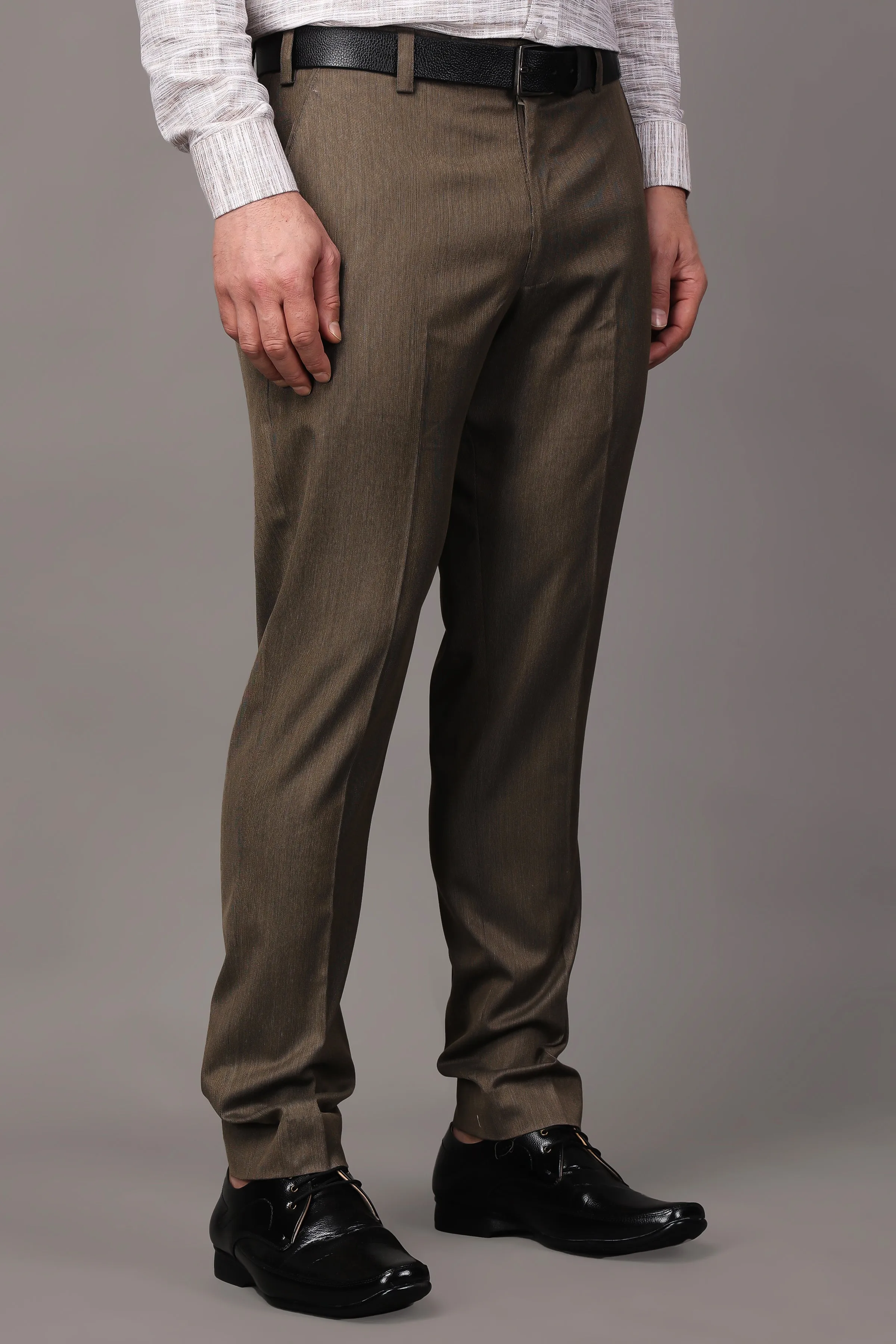 Cinnamon Textured Stretch Trousers