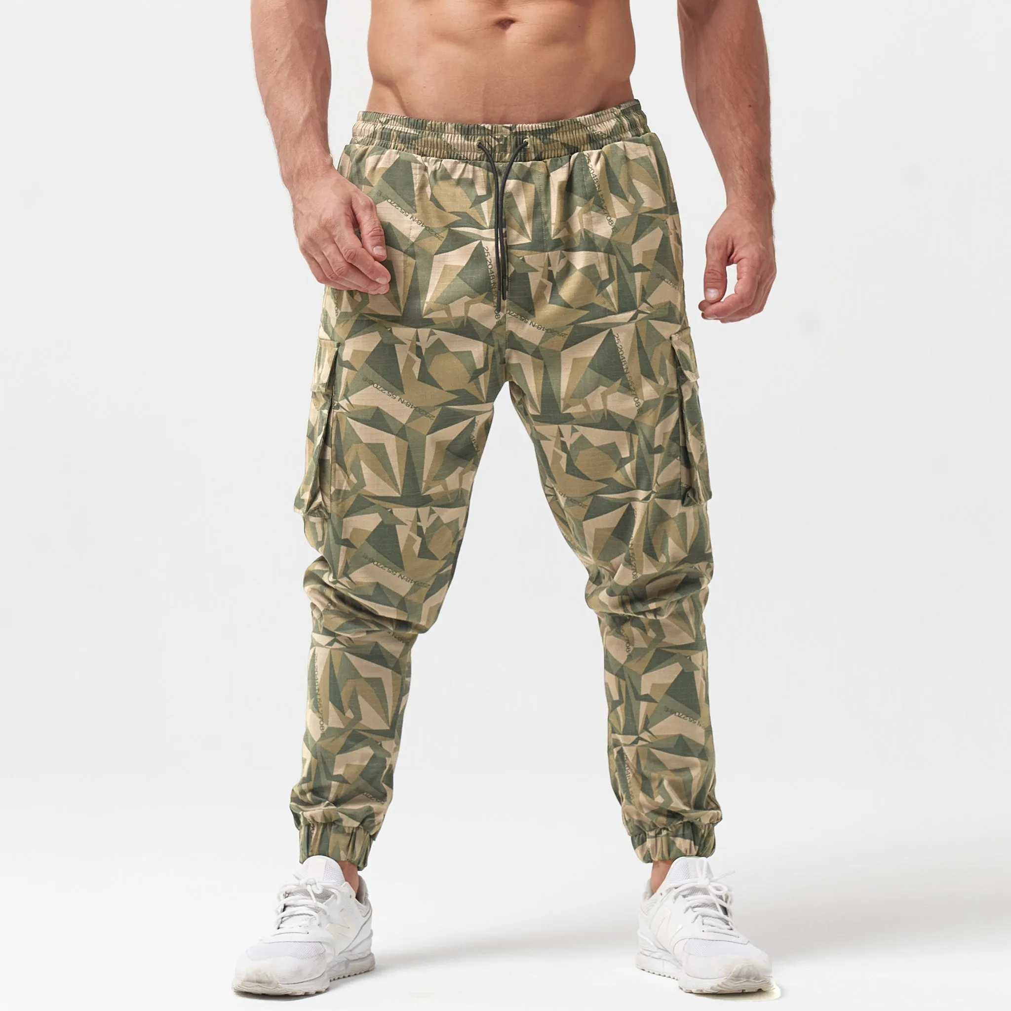 Code Camo Cargo Pants - Deep Lichen Green Print