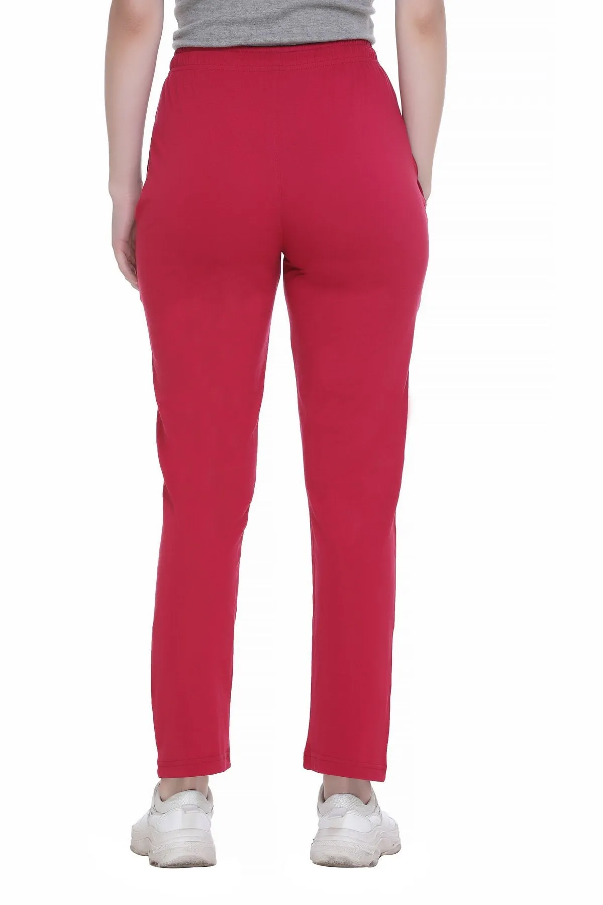 Cotton Track Pants For Women - Maroon