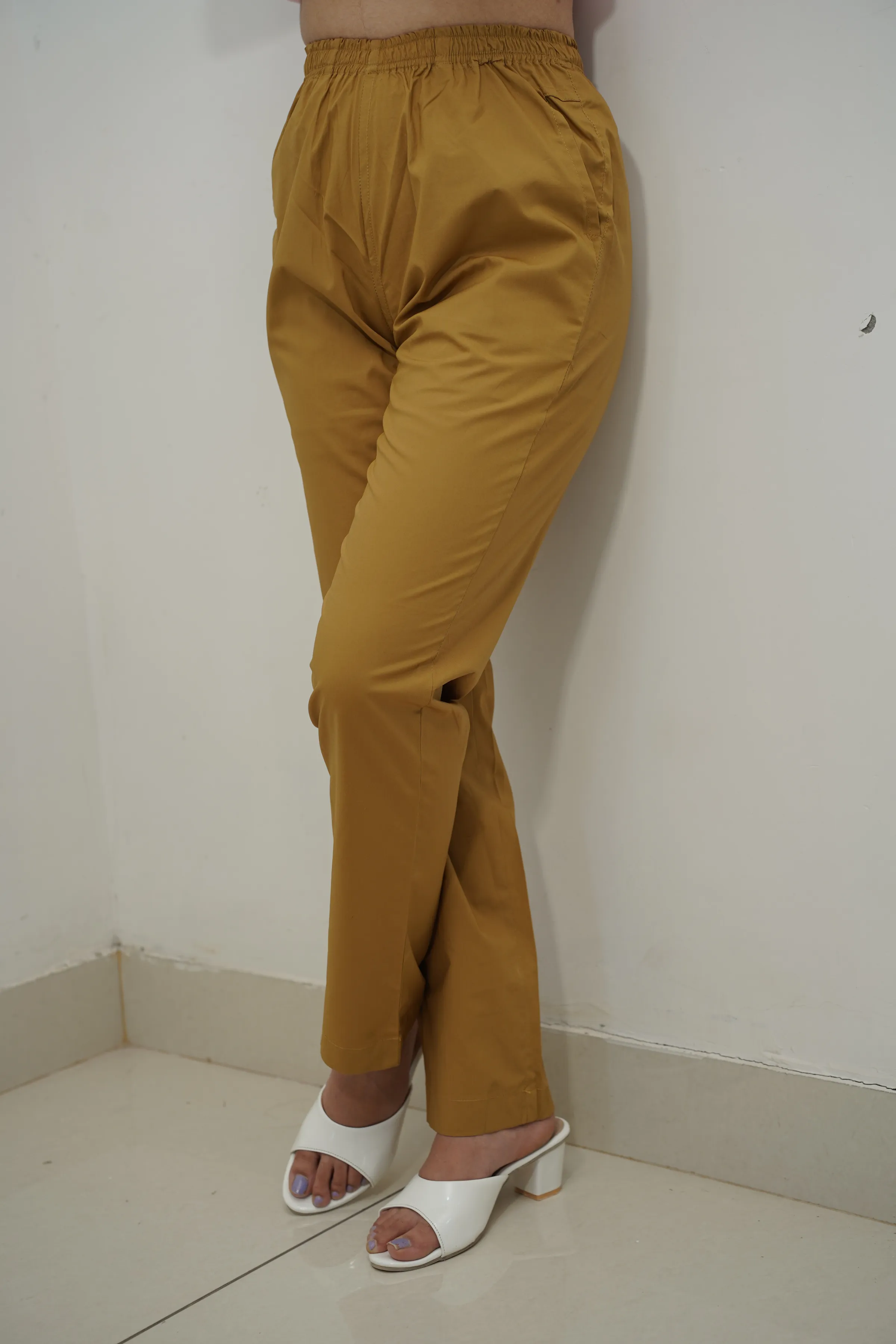 Dark Beige Cotton Kurti Pant