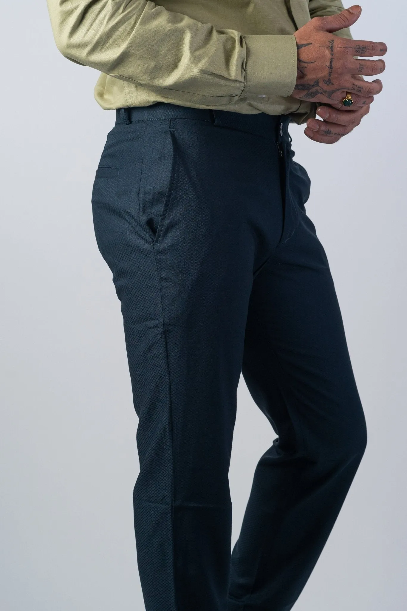 Dark Grey Color Formal Cotton Pant for Men