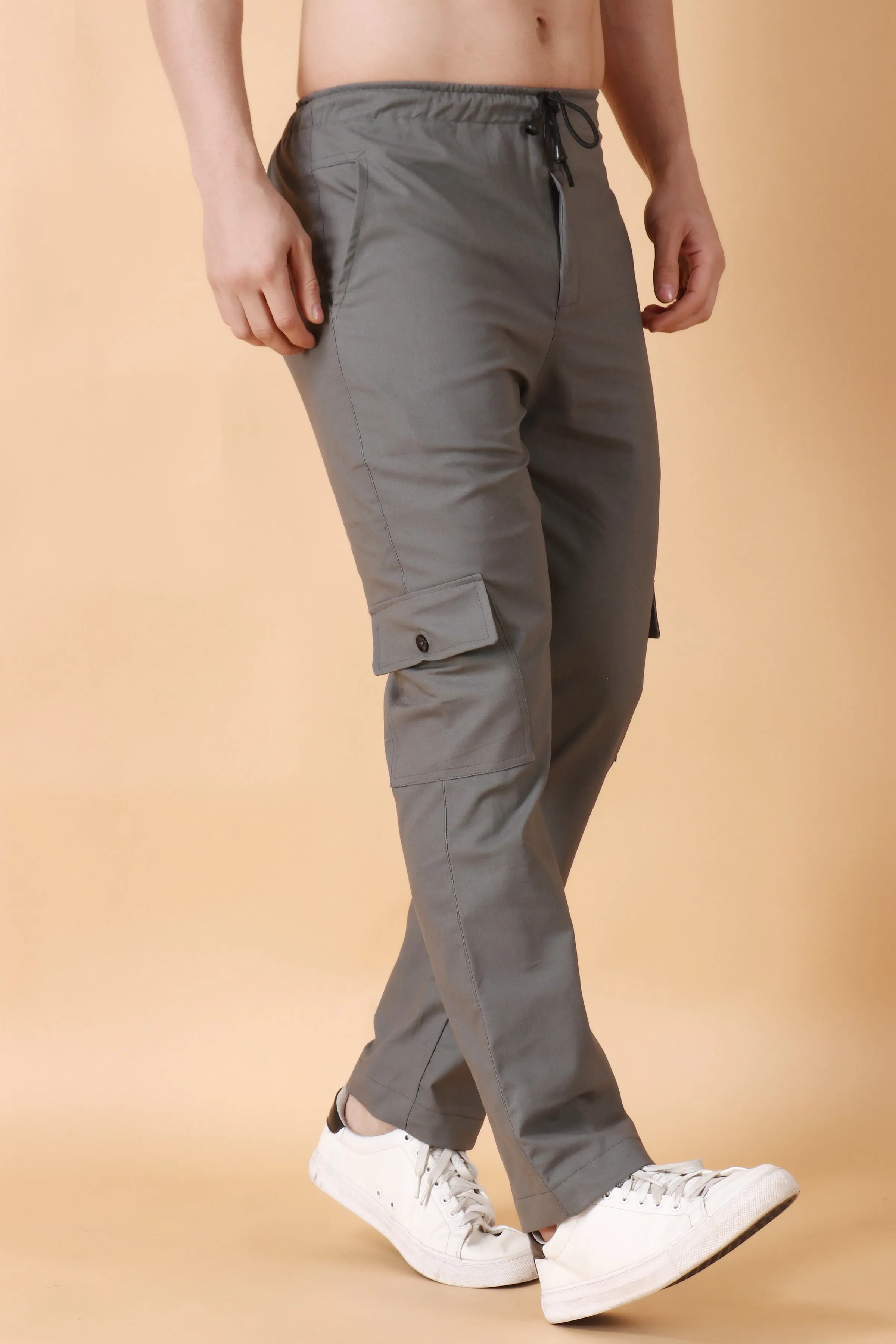 Dark Grey Cotton Cargo