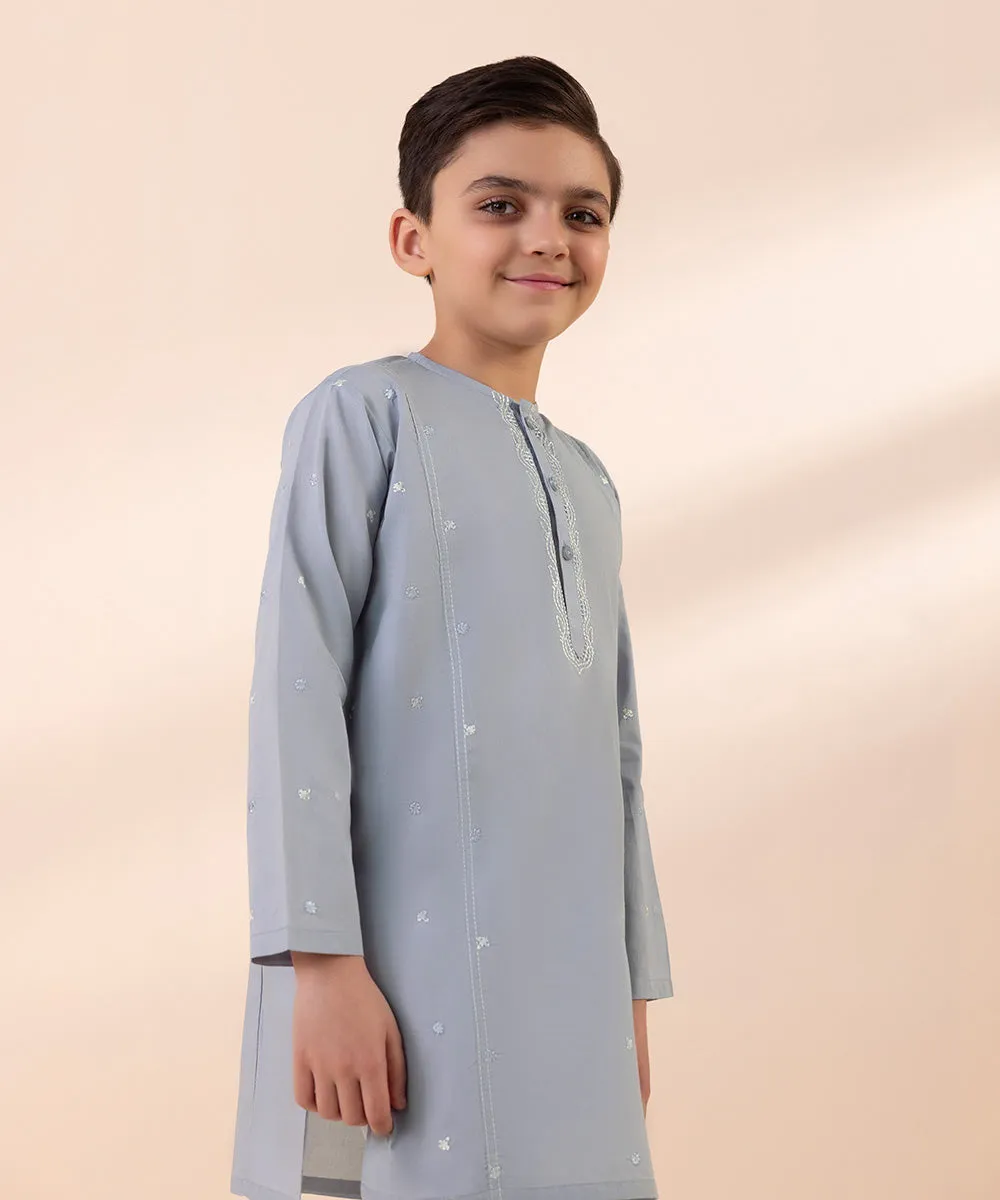 Embroidered Cambric Kurta