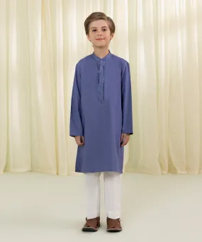 Embroidered Dobby Kurta