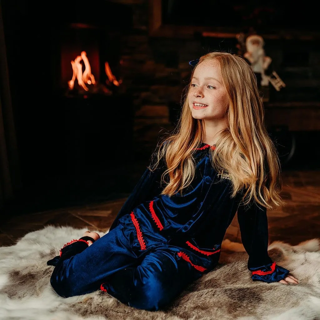 Girls Luxe Navy Pyjamas