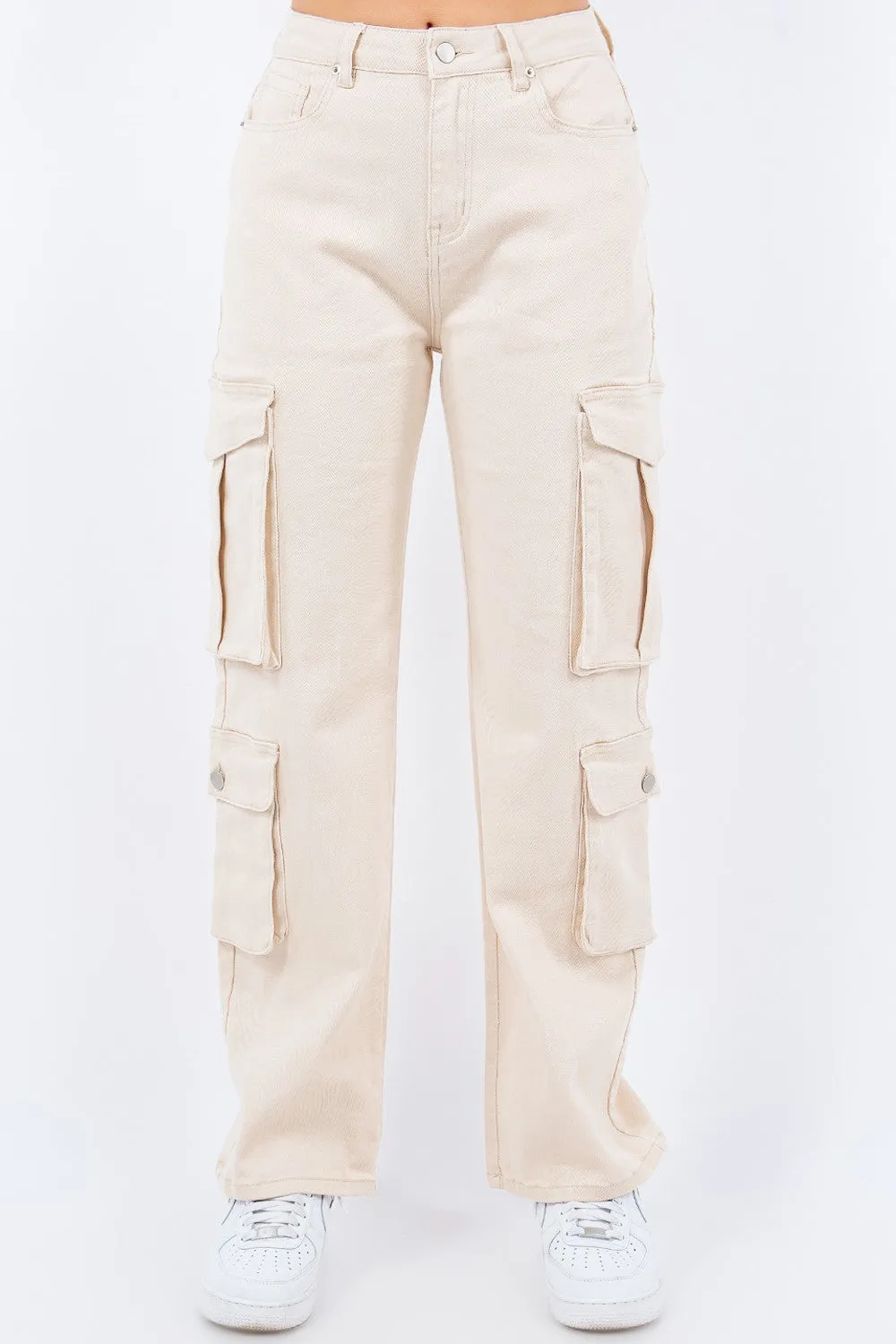 High Waist Multi Pockets Cargo Pants