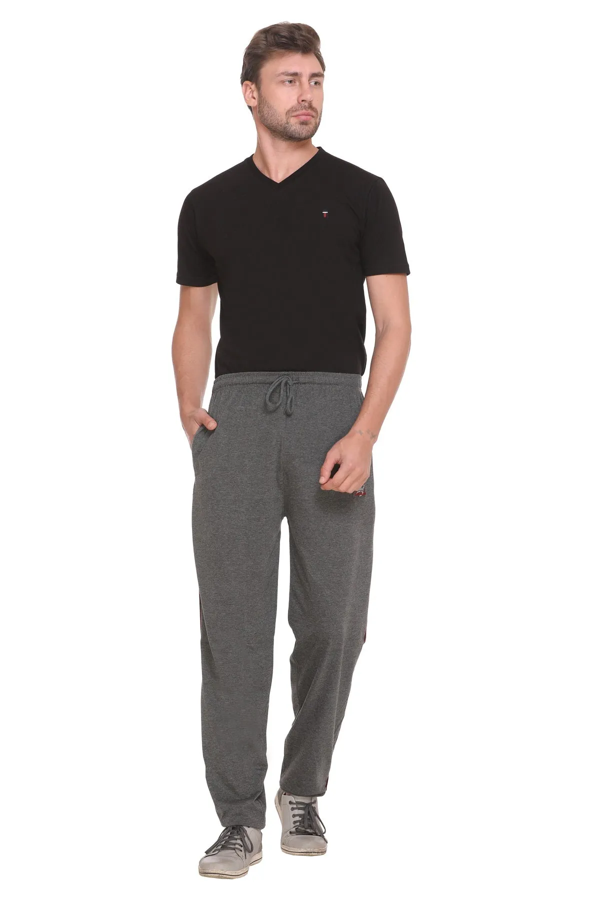 Jinxer Men Plus Size Winter Fleece Track Pants - Dark Grey