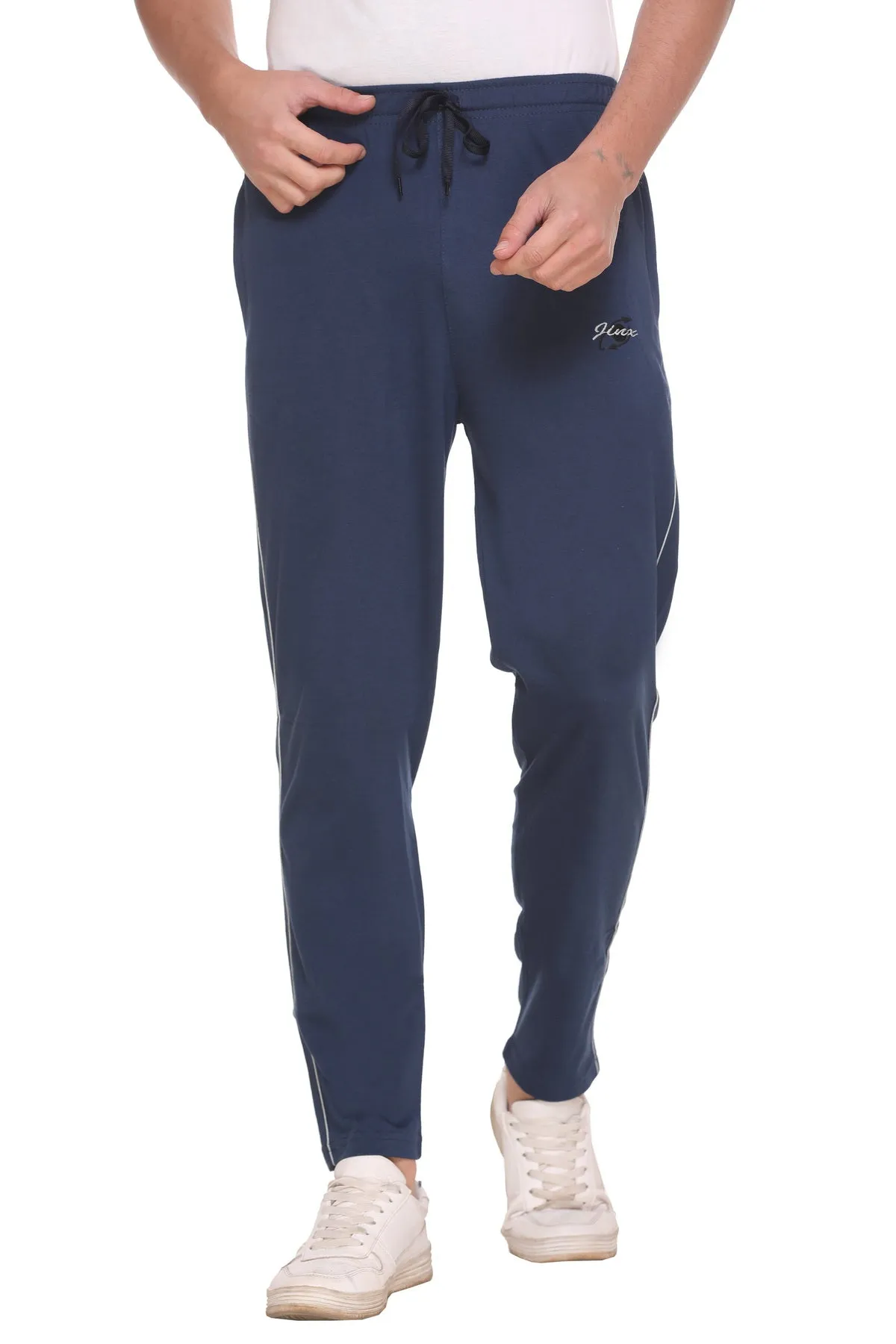 Jinxer Men Plus Size Winter Fleece Track Pants - Prime Blue