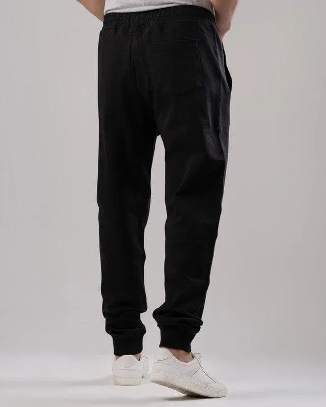 JOGGER WAIST SWEATPANTS  - BLACK