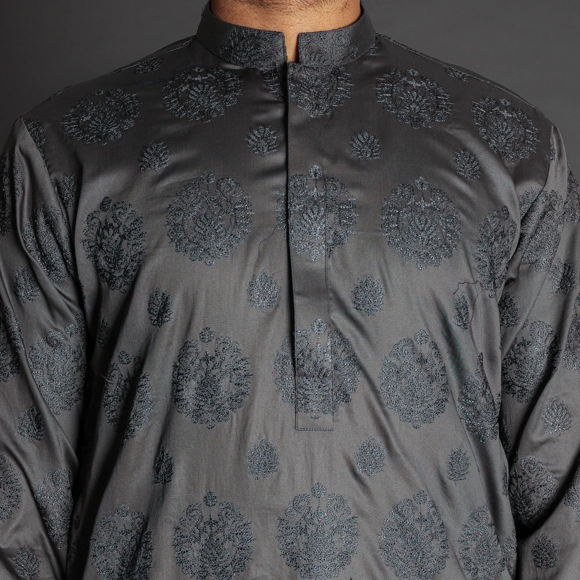 Light Brown Embroidered Kurta