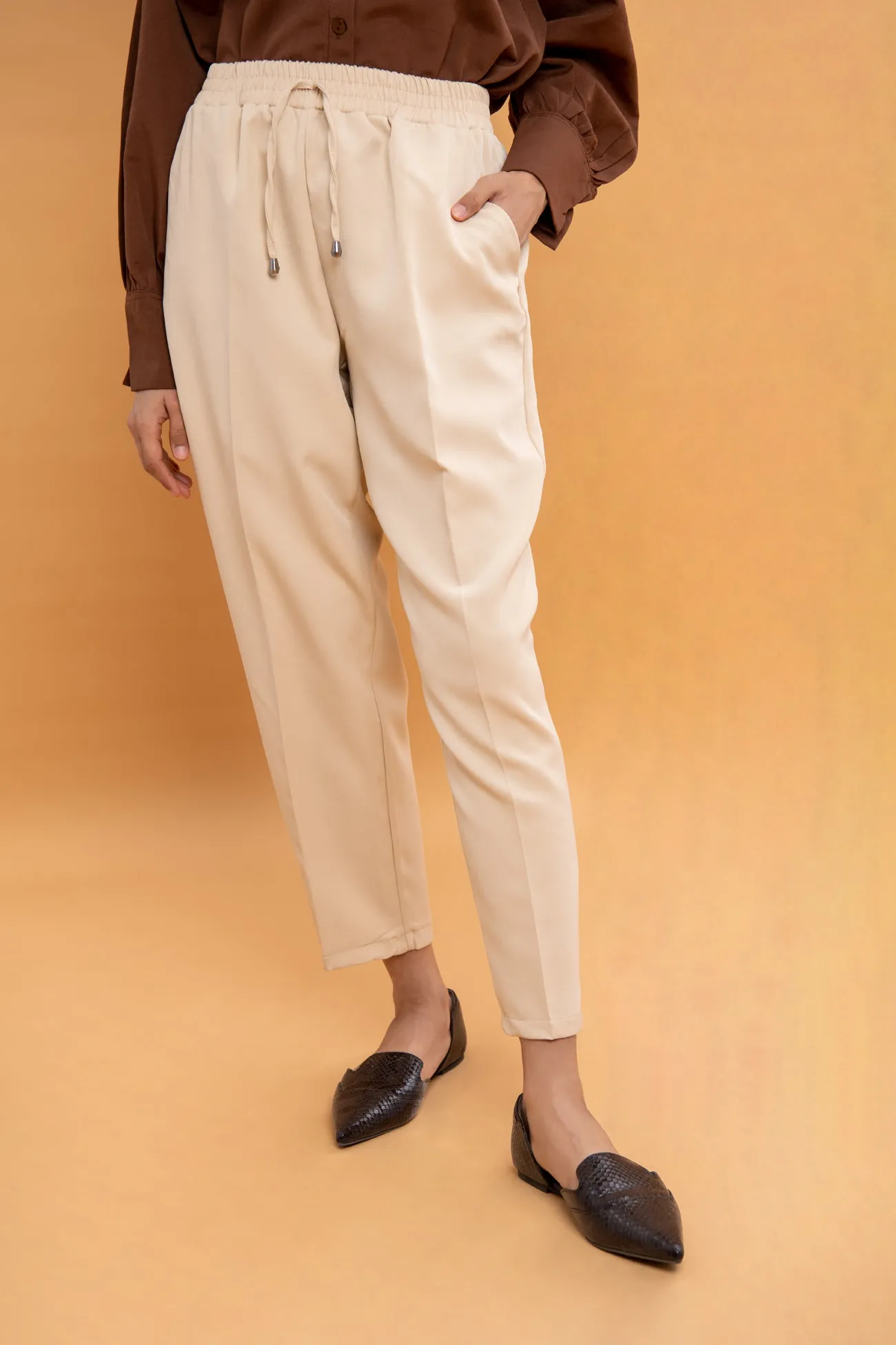 LINEN HIGH WAIST TROUSER