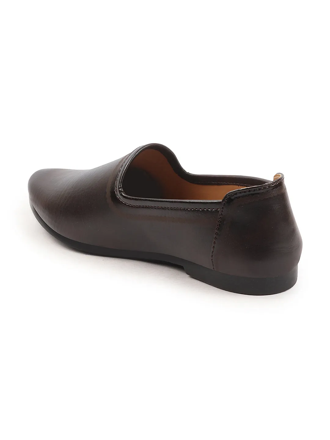 Men Brown Ethnic Slip-On Lightweight Jutis & Mojaris