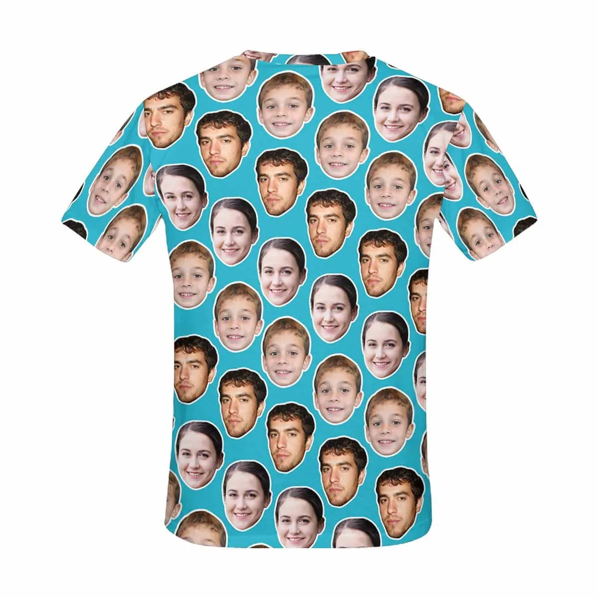 Personalized Face Shirt Put Your Face on Men's All Over Print T-shirt with Persaonlized Family Pictures