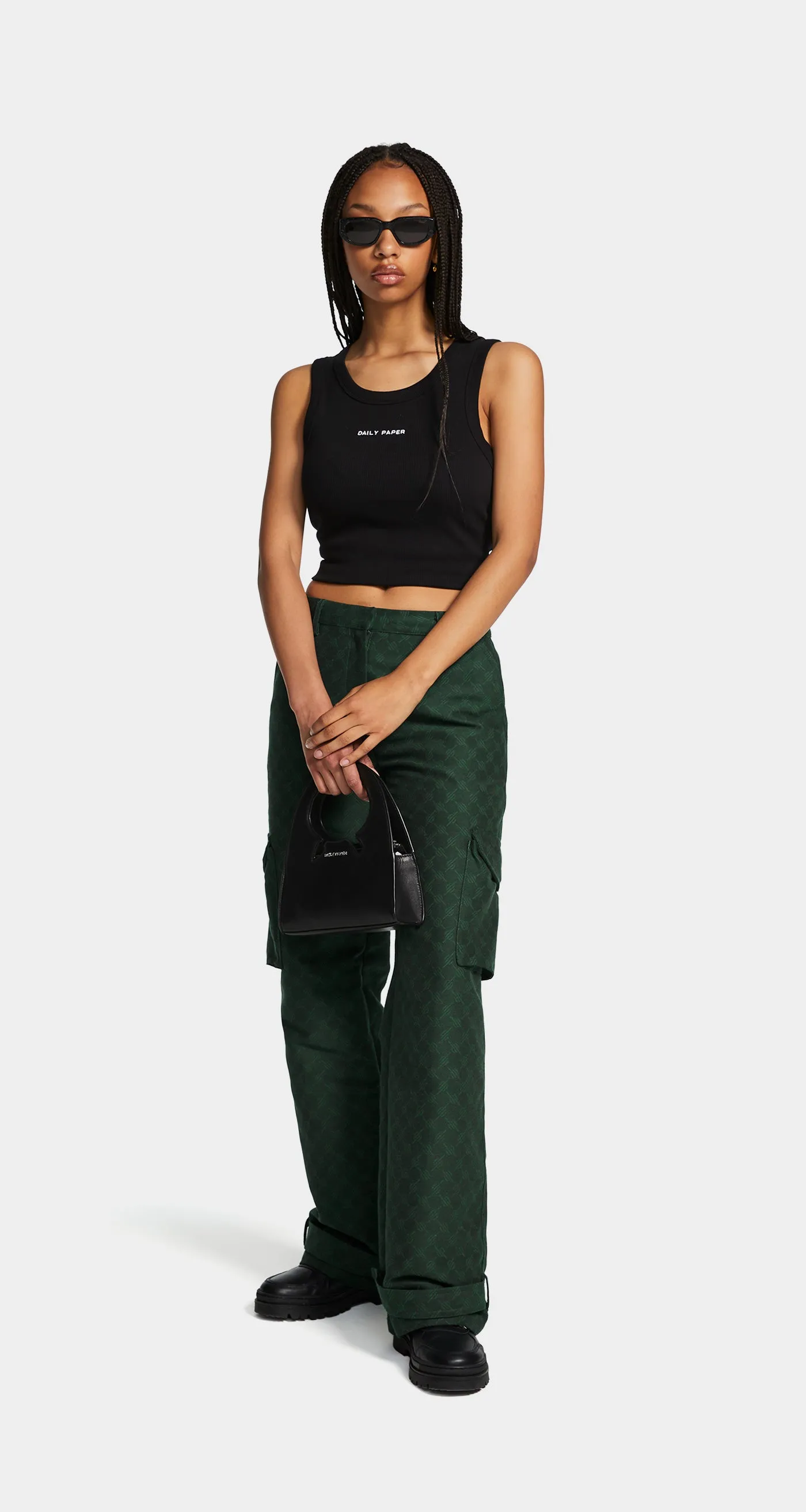 Pine Green Imani Monogram Pants