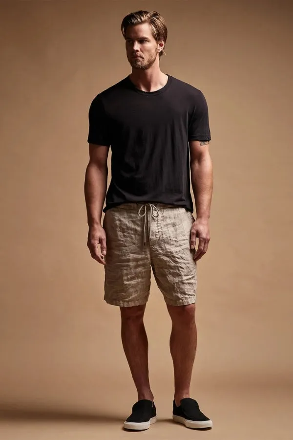 Relaxed Fit Linen Short