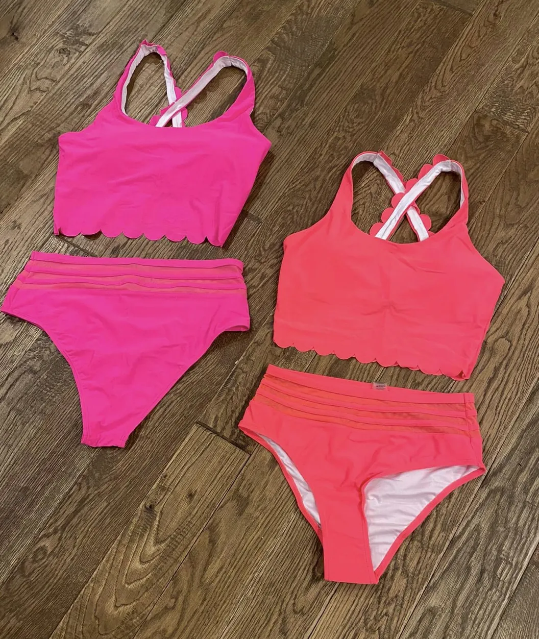 Scalloped Top Bikini ( 2-colors )