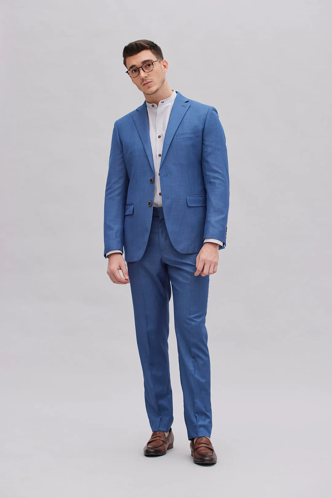 Tsumugi Petrol Blue Suit Jacket