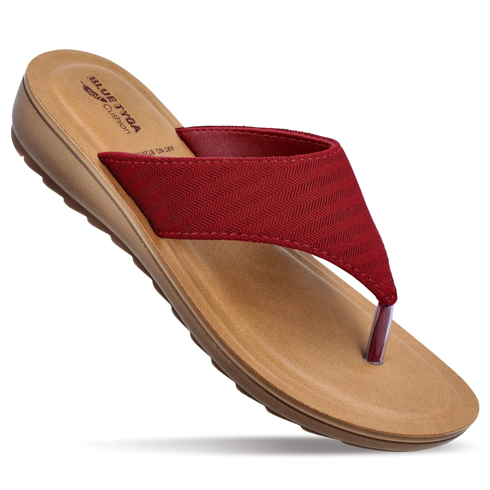 Walkaroo Womens Solid Thong Sandals  - BT2015 Maroon