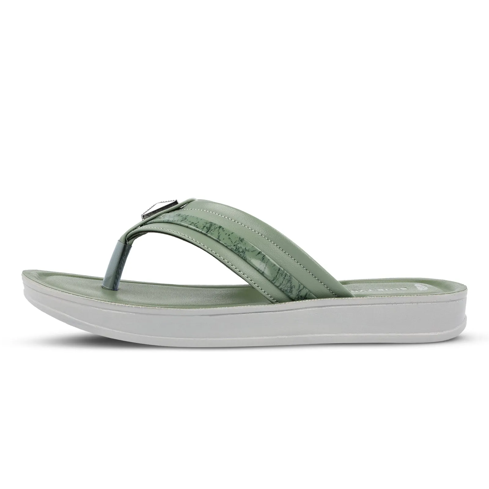 Blue Tyga Womens Textured Thong Sandals  - BT2013 Mint