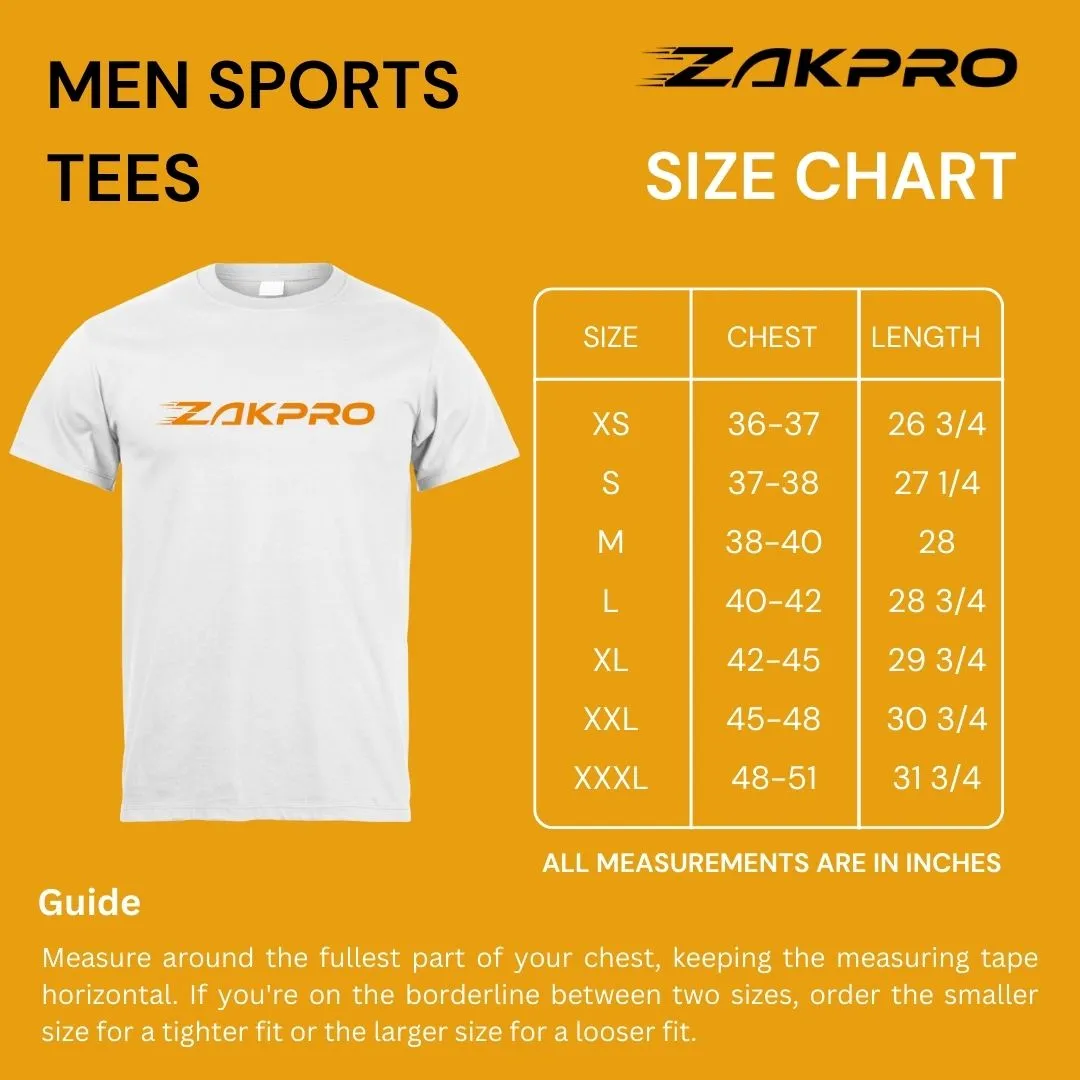 ZAKPRO Sports Tees for Men (Tone Black)